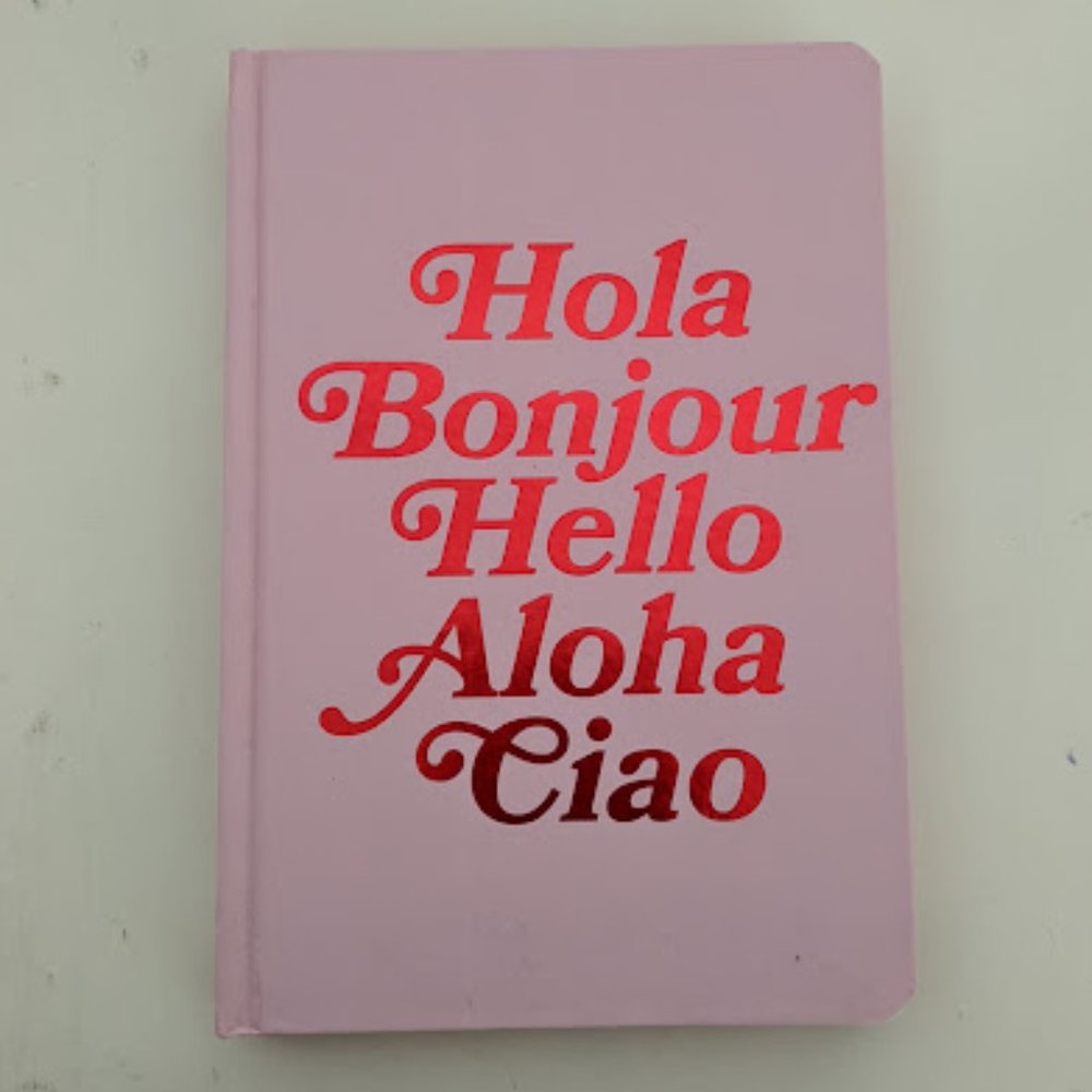 Brand New "Hello" Hardcover Pink Journal with Lined Pages
